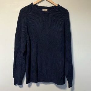 L.L. Bean 100%  cotton navy sweater